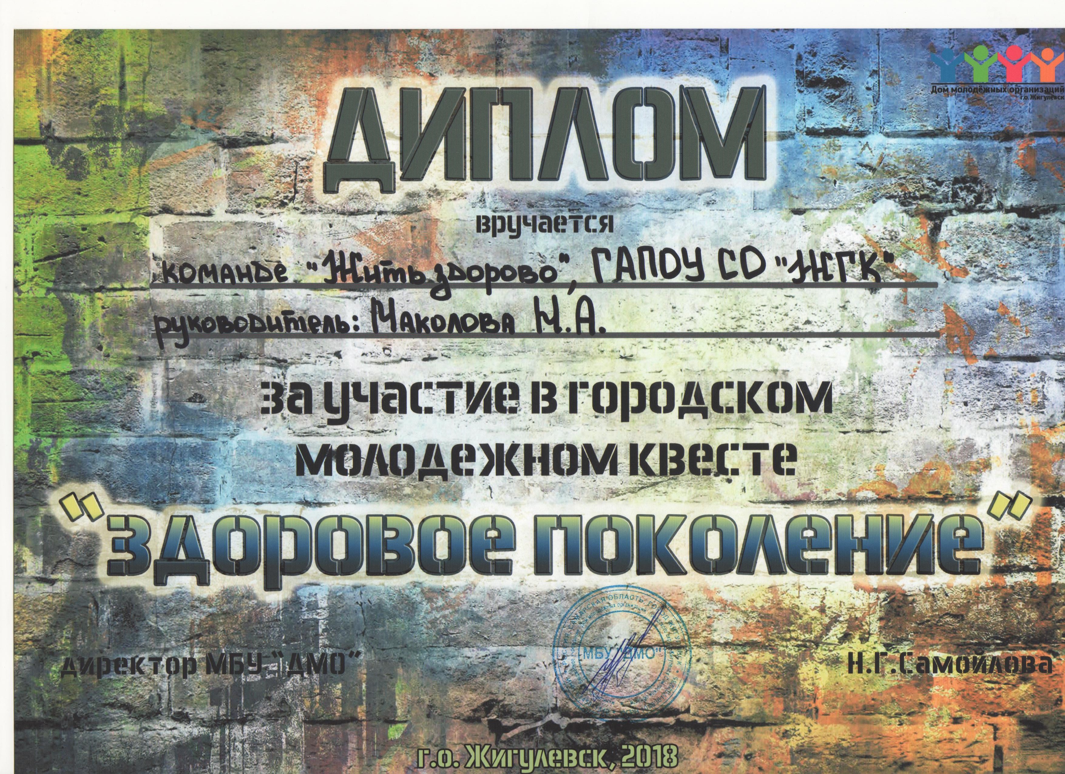 Городской молодежный профилактический квест «Здоровое поколение» — ГАПОУ СО  